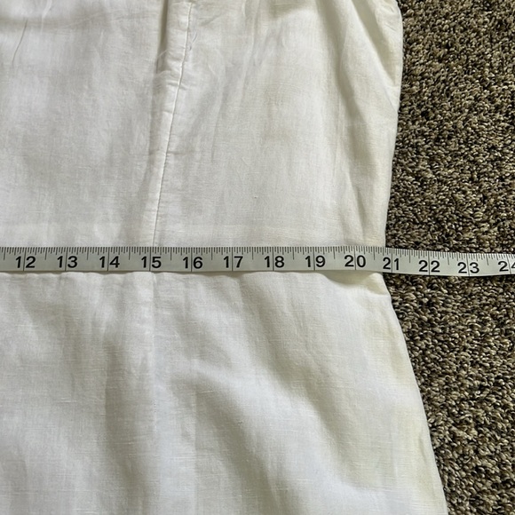 Talbots White Linen Sleeveless Dress Talbots Embroidered Dress - Picture 8 of 11